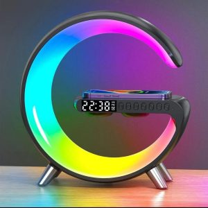 G Wireless Charging Speaker with LED Clock & Ambient Light